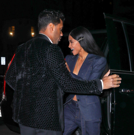 Russell Wilson and Ciara arrive at the Tom Ford Fashion Show | Sandra Rose