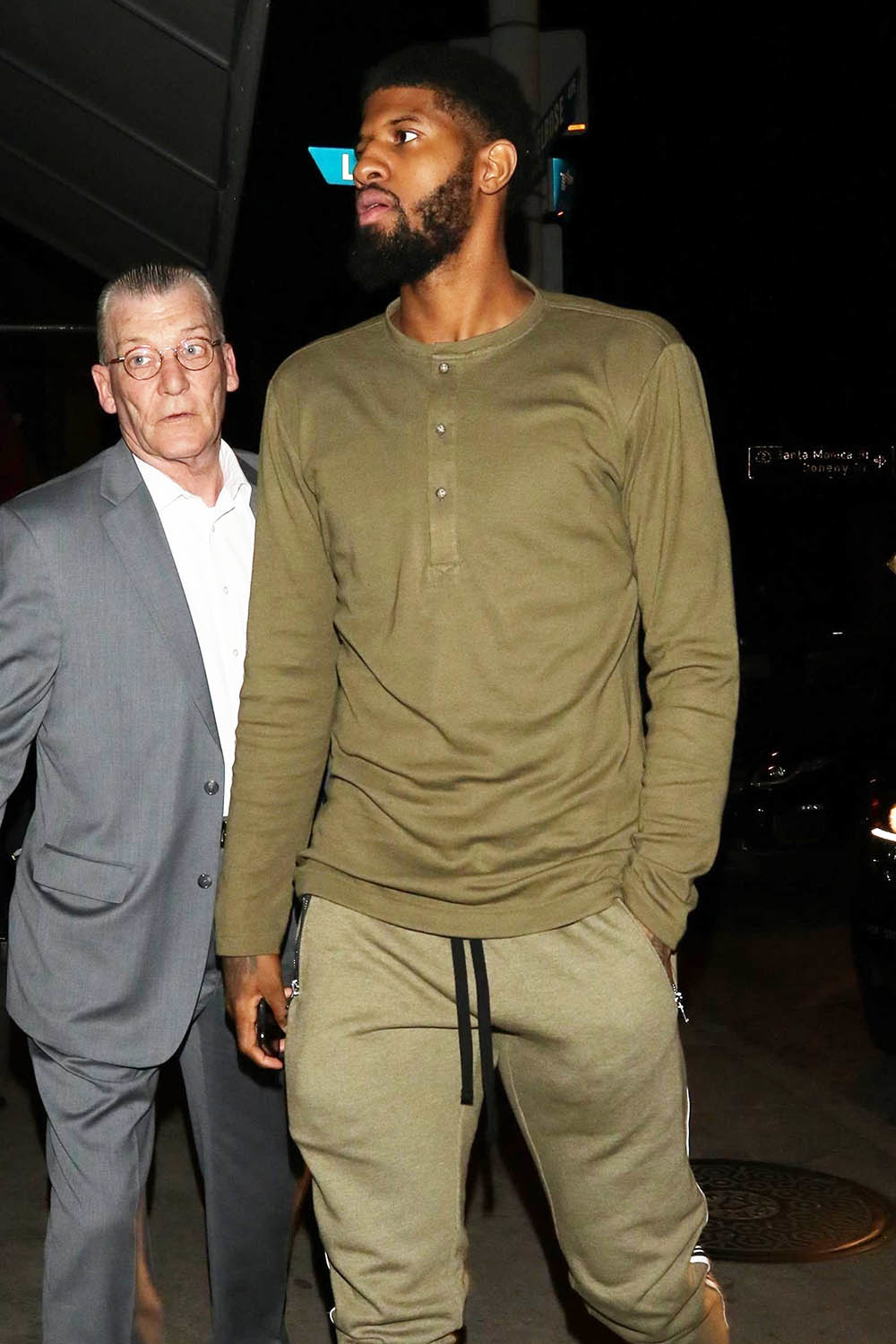 Paul George dines at Craig's Restaurant in West Hollywood