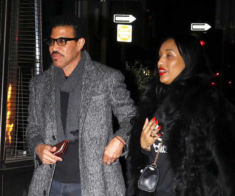 Lionel Richie and his girlfriend in Beverly Hills