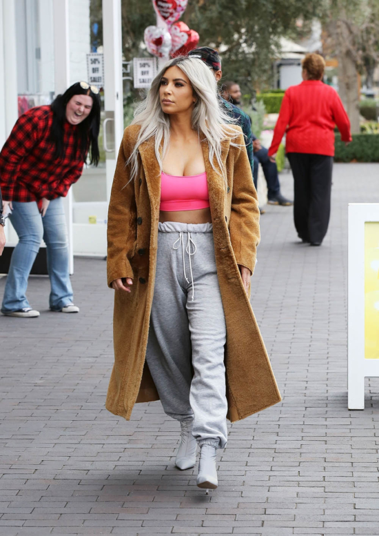 Kim Kardashian spotted out and about on Valentine's Day