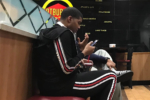 EJ Johnson spotted at a Fat Burger in Westwood