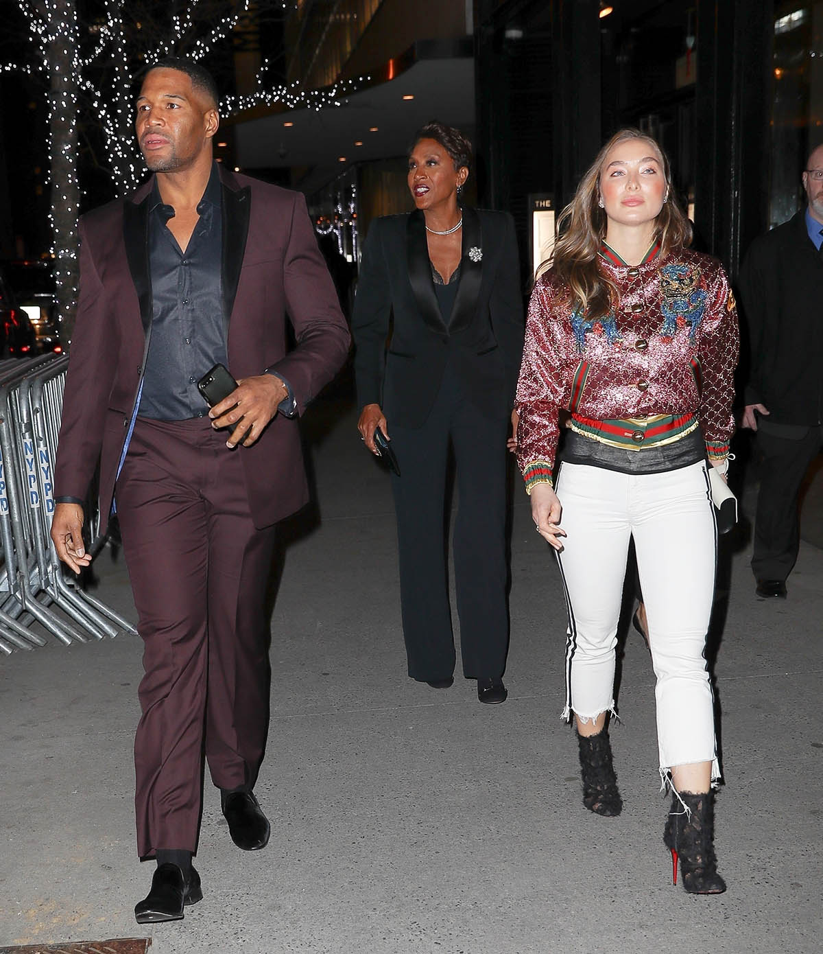 Michael Strahan & Kayla Quick go to see Black Panther with Robin Roberts & Amber Laign