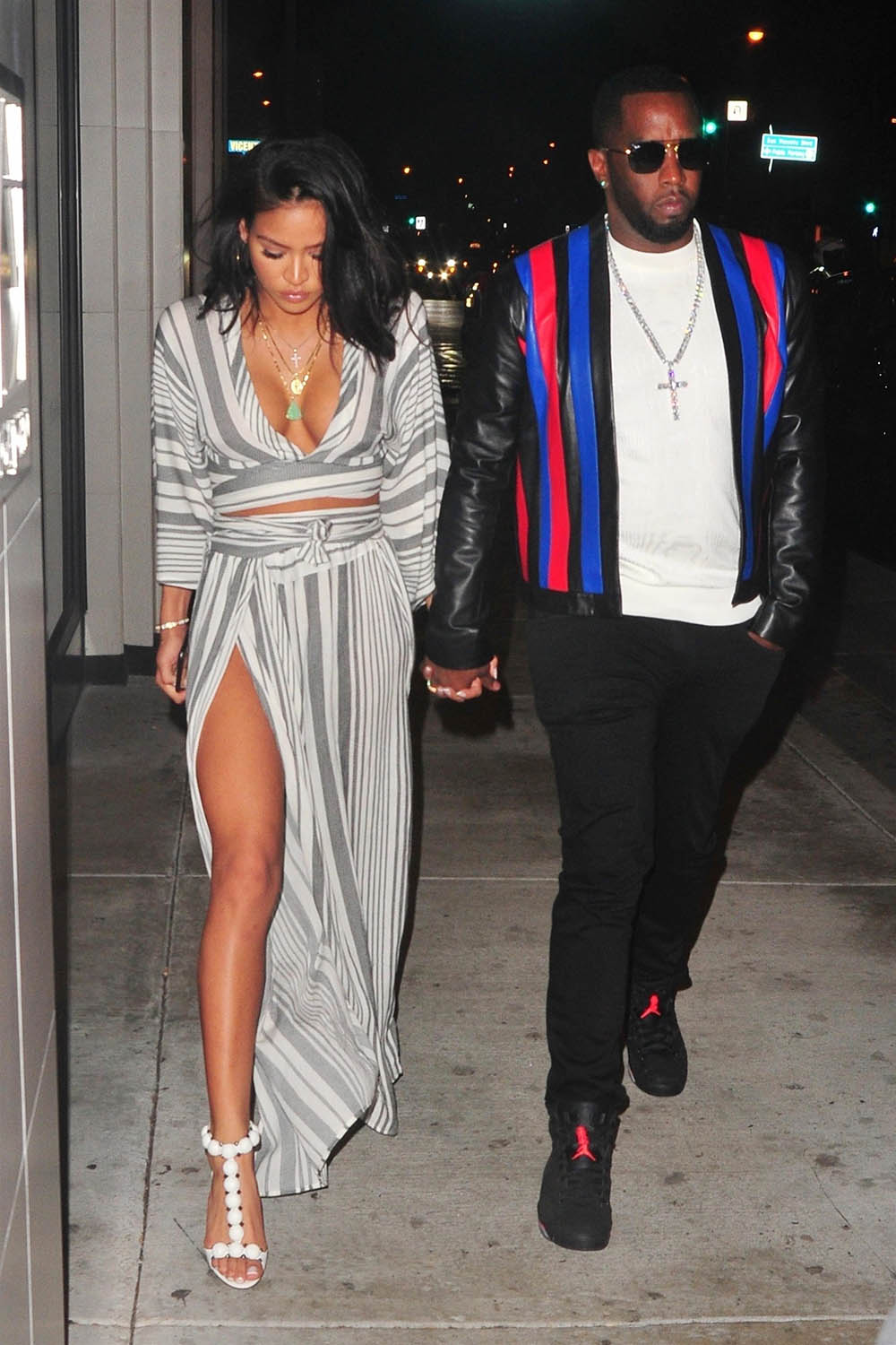 Sean "Puffy" Combs and Cassie Ventura at Catch LA for Dinner