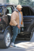Kanye West arrives at Calabasas office