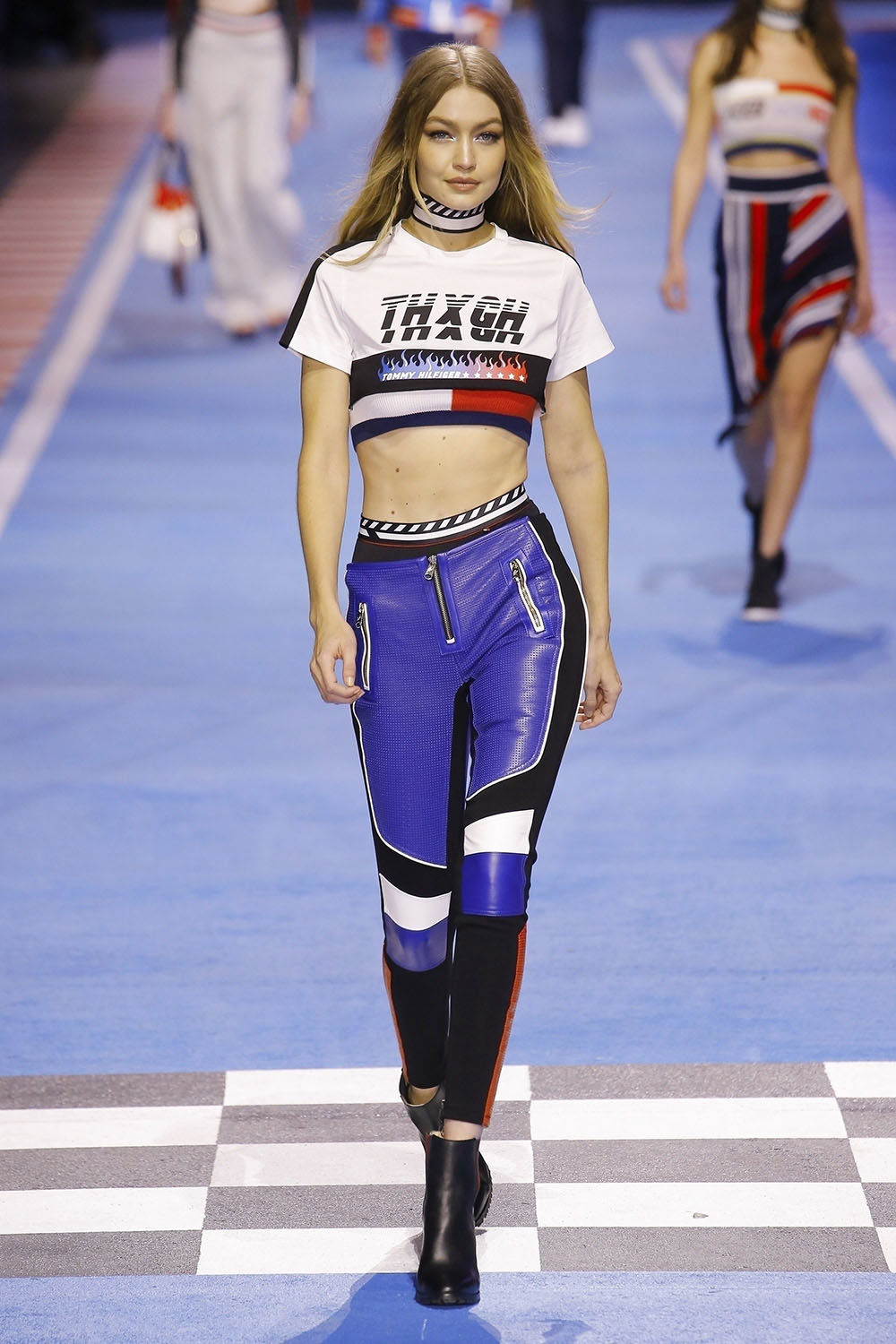 Gigi Hadid walks the runway at The Tommy Hilfiger fashion show in Milan
