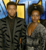 Chadwick Boseman, Lupita Nyong'o at Black Panther European Premiere