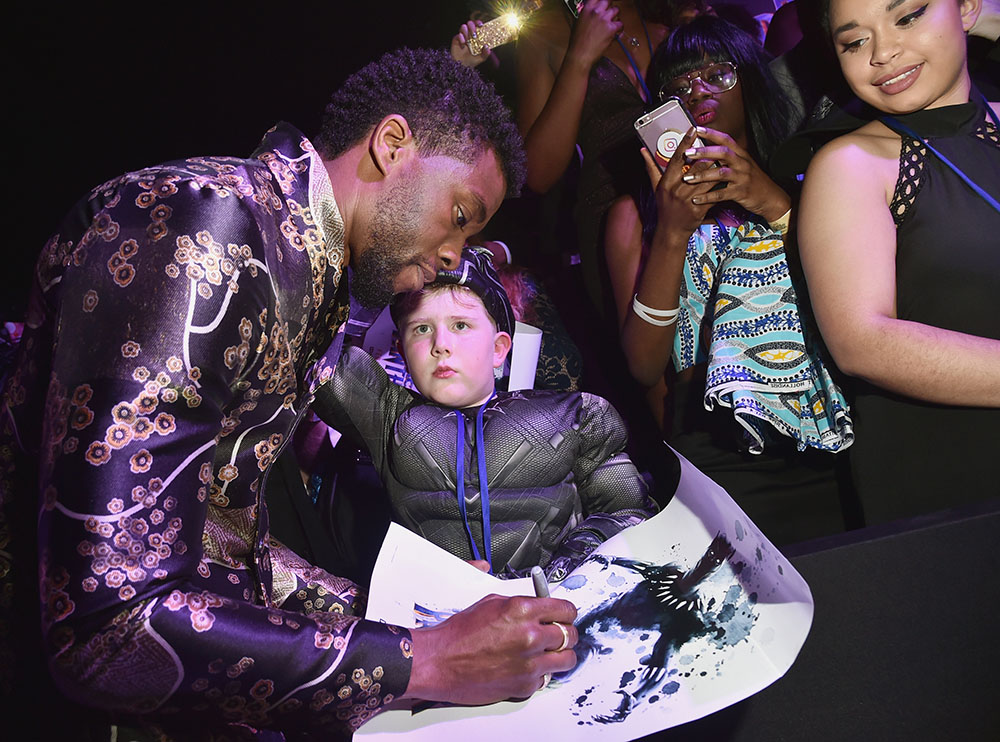 Chadwick Boseman at the Los Angeles World Premiere of Black Panther