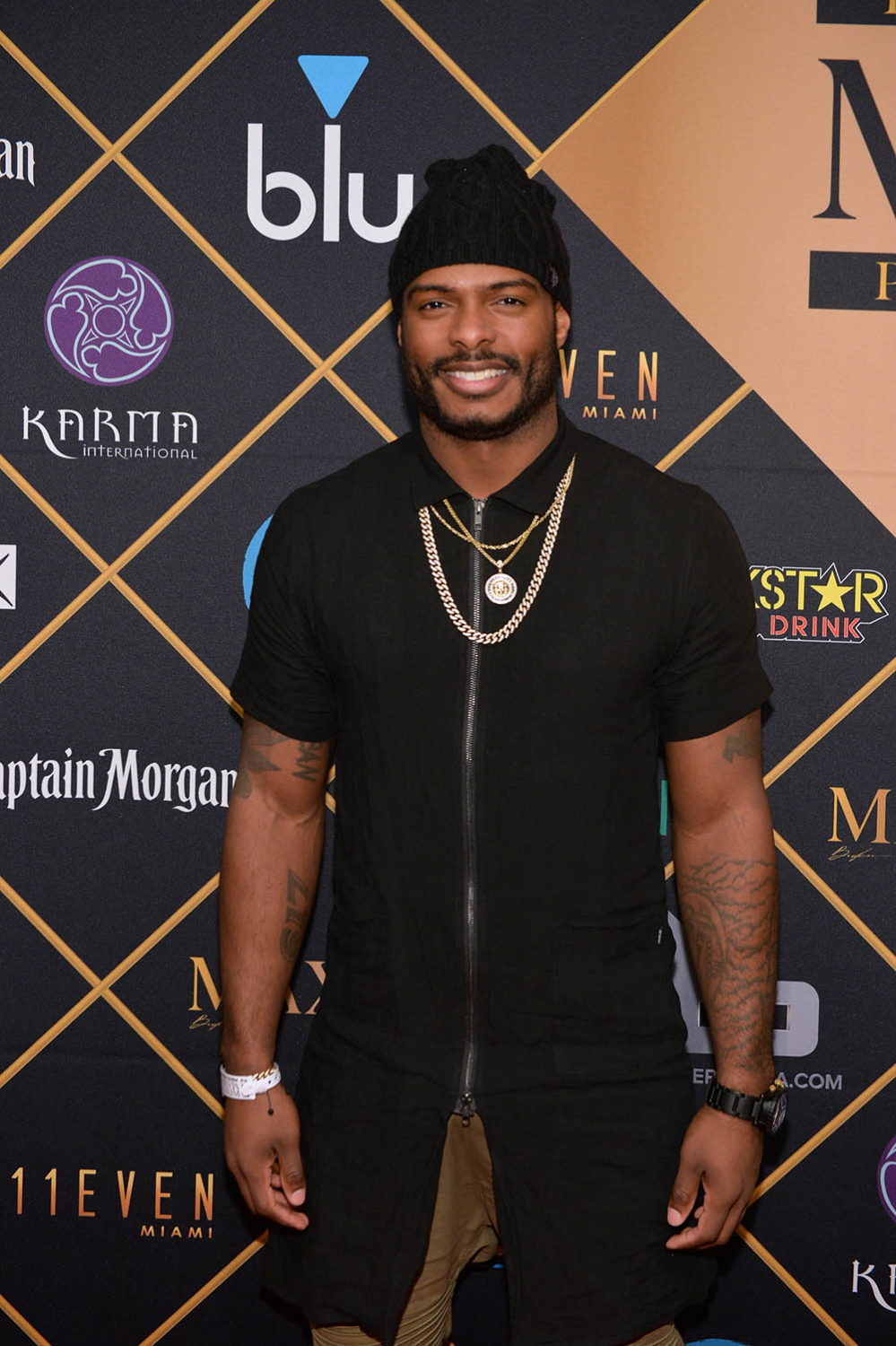 NFL player Michael Cox of the New York Giants attends the 2018 Maxim Party co-sponsored by blu