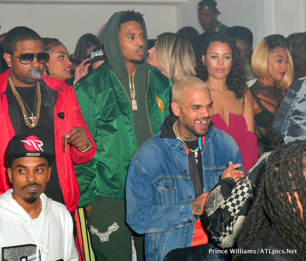 Chris Brown, Trey Songz at Boulevard3 in Los Angeles