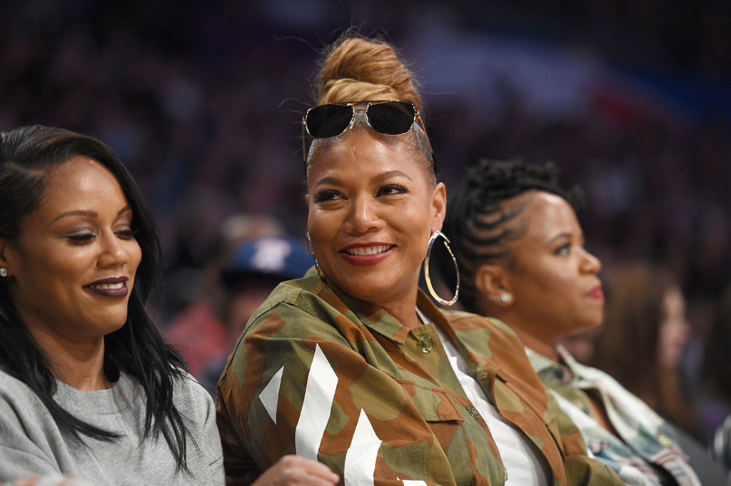 Eboni Nichols, Queen Latifah, Shante Broadus attend NBA All-Star Game