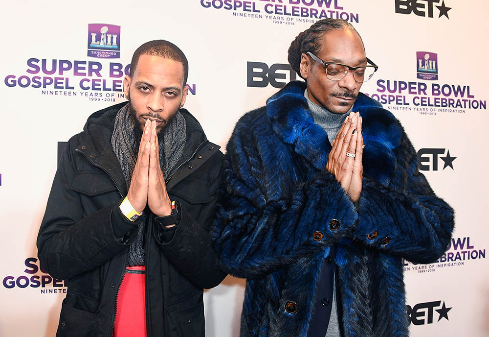 Lonny Berel (L), Snoop Dogg at BET Super Bowl Gospel Celebration