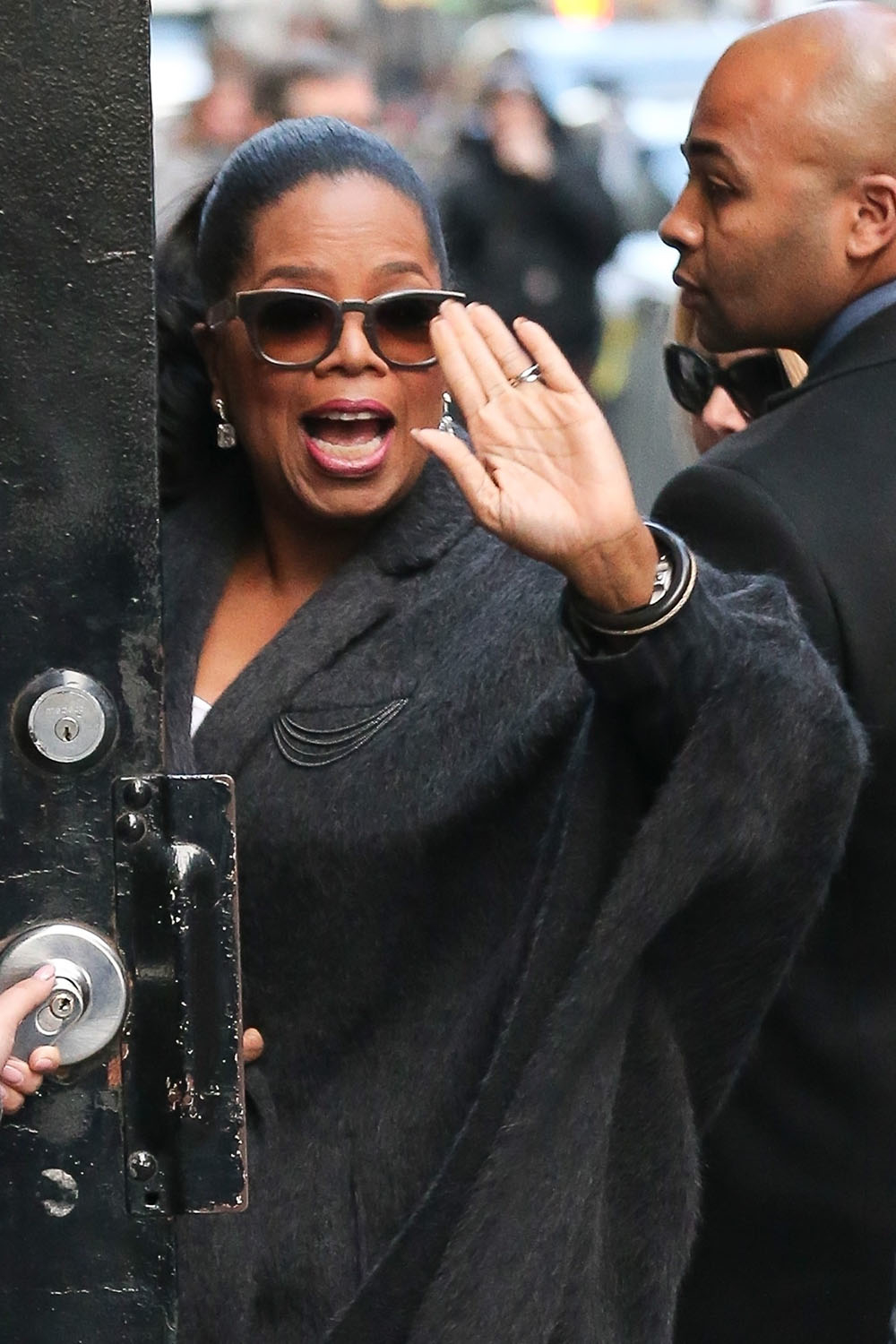 Oprah Winfrey seen arriving at The Late Show in NYC