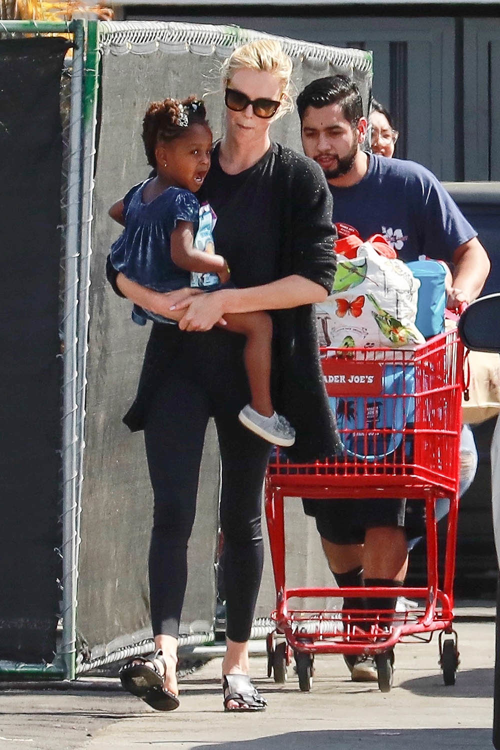 Charlize Theron and little August get some shopping done 