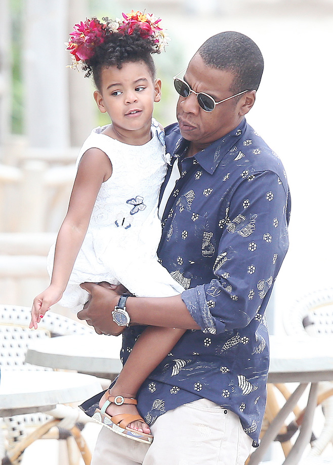 Blue Ivy and JAY-Z. 