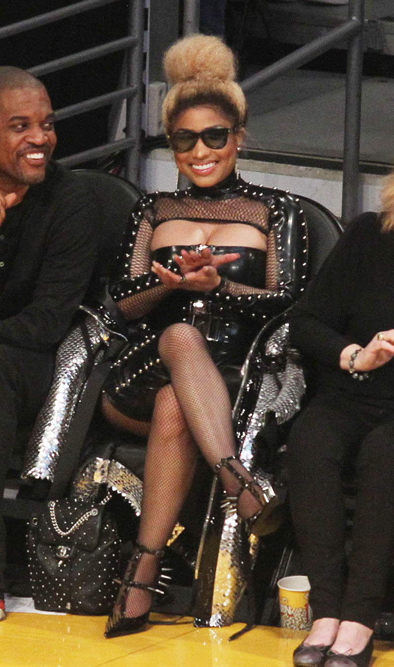 Nicki Minaj at the Los Angeles Lakers game | Sandra Rose