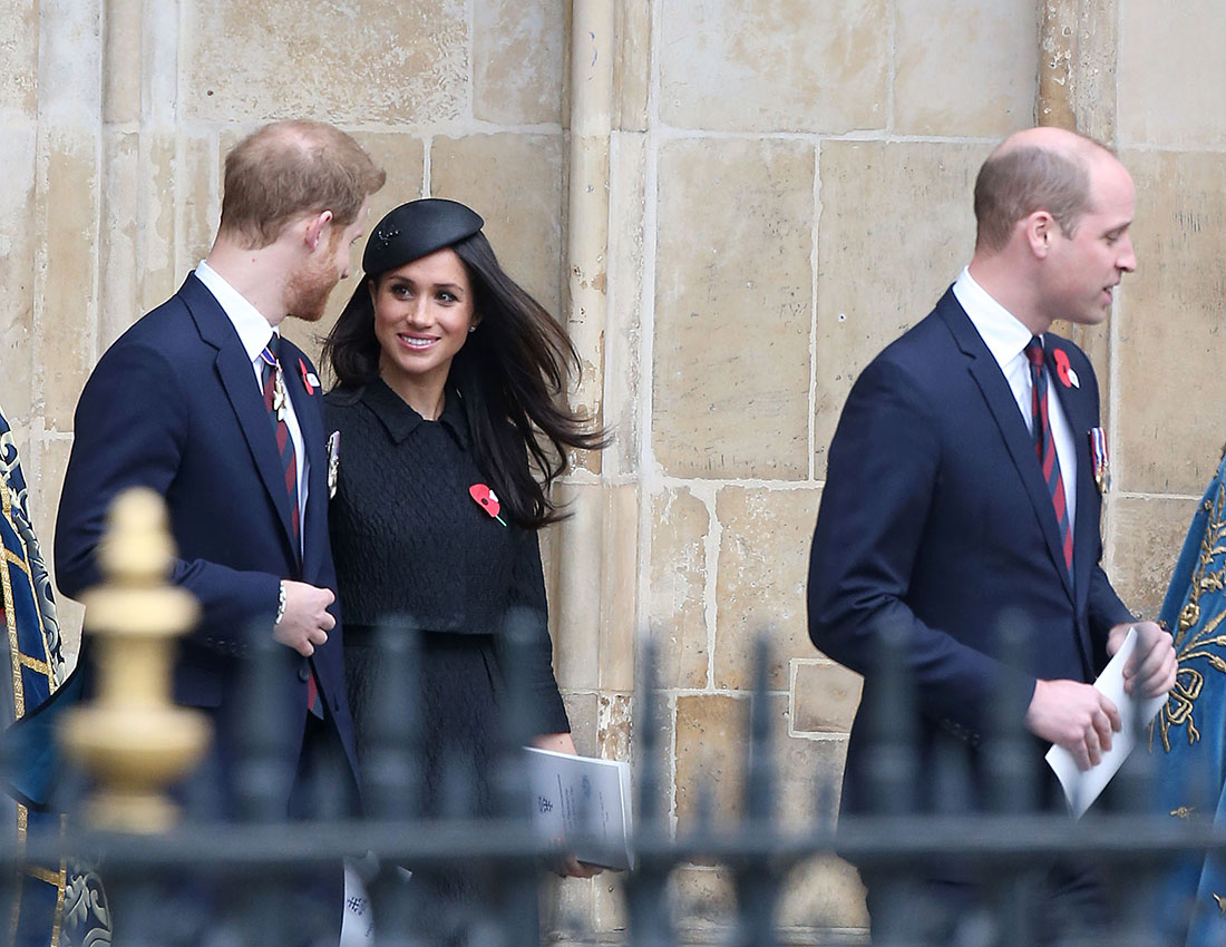 PICS: Prince Harry, Meghan Markle & Prince William Attend Anzac Day