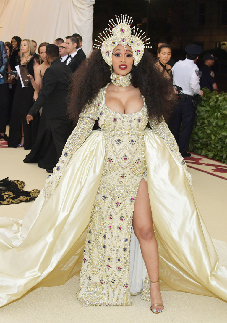 Cardi B Wearing Jeremy Scott at 2018 Met Gala Costume Ball