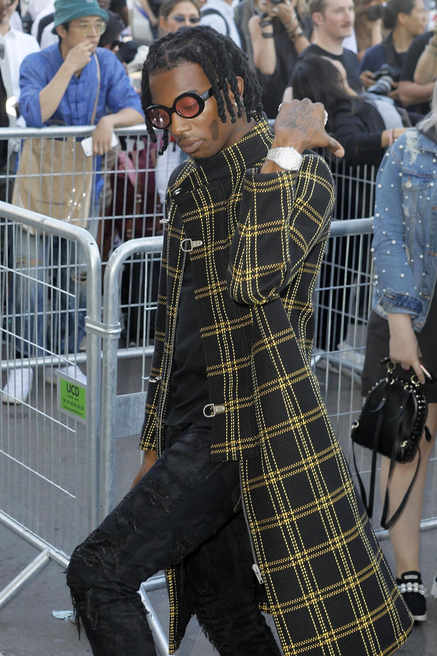 Rapper Playboi Carti arrive at the Off-White Menswear 