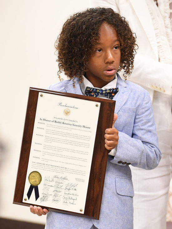 Bobby Brown’s son Cassius Brown, 9, hold proclamation to honor his ...