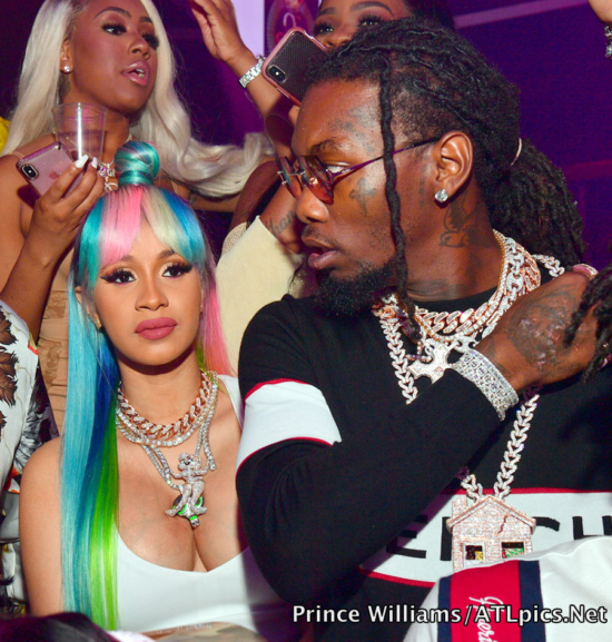 Cardi B and Offset party at the Gold Room in Atlanta.(Photo by Prince ...