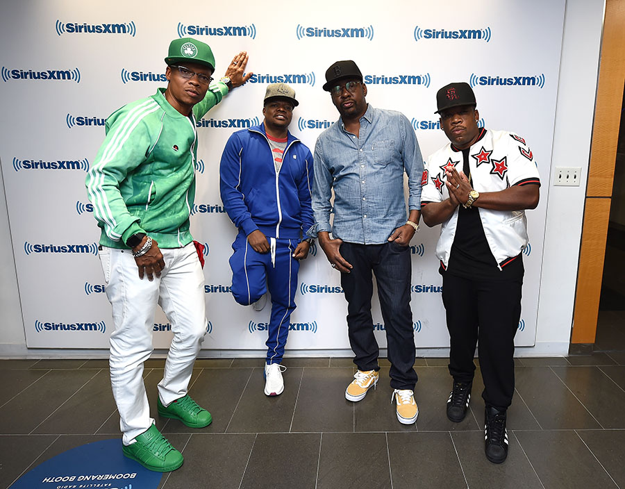 (L-R): Ronnie DeVoe, Bobby Brown, Ricky Bell and Michael Bivins of the ...