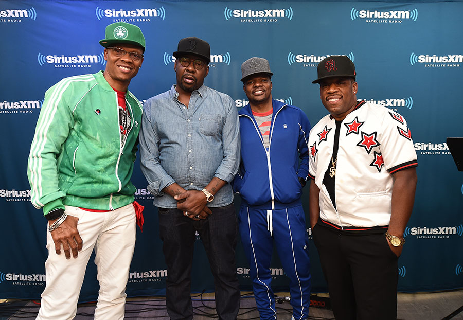 (L-R): Ronnie DeVoe, Bobby Brown, Ricky Bell and Michael Bivins of the ...