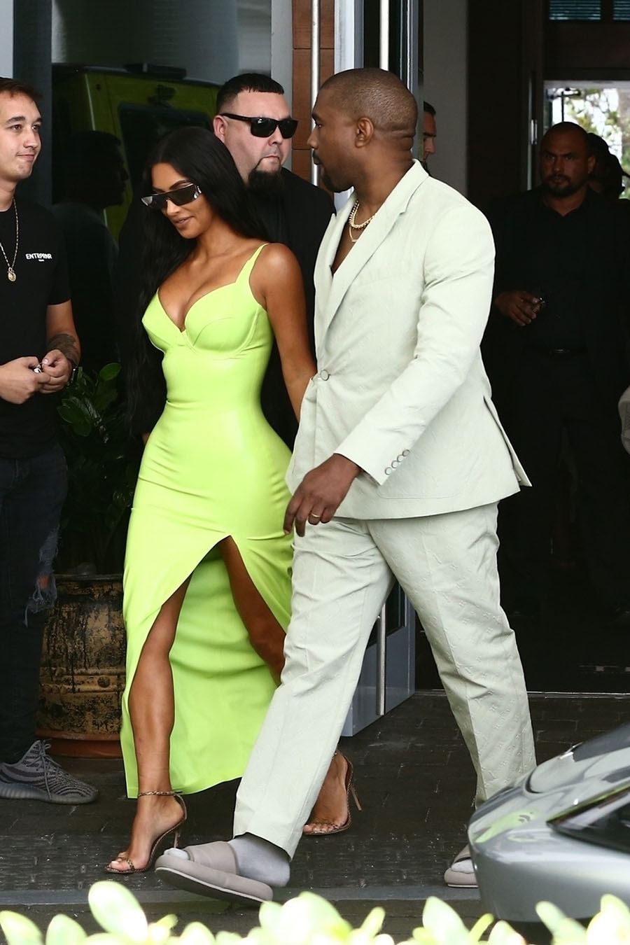 Kanye West Wore Very Small Slides to 2 Chainz Wedding in Miami -- Kim  Kardashian Yeezy Slides