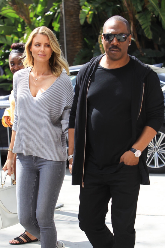 Eddie Murphy and Paige Butcher goes to the Lakers game in Los Angeles ...