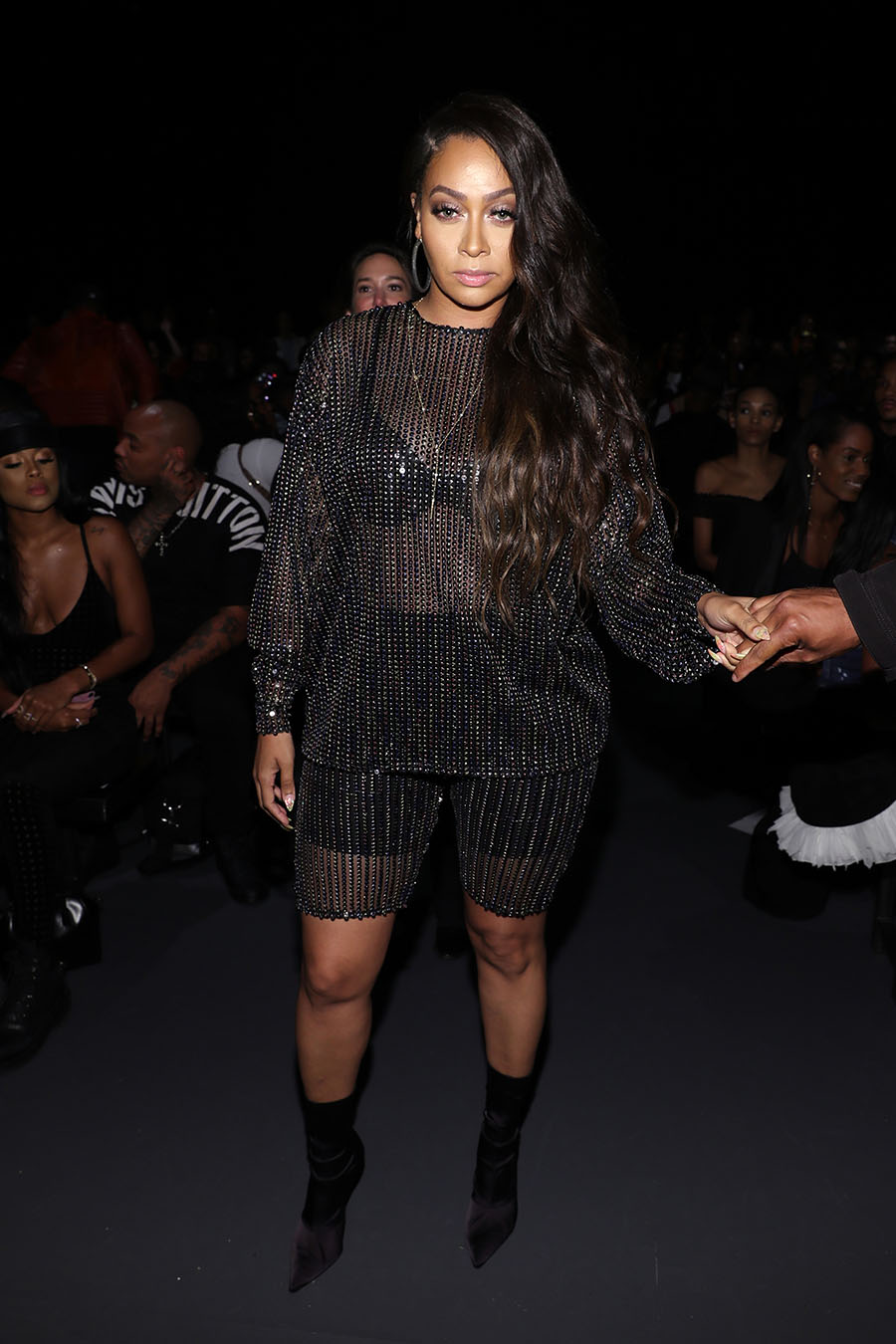 La La Anthony attends the LaQuan Smith fashion show during New York ...