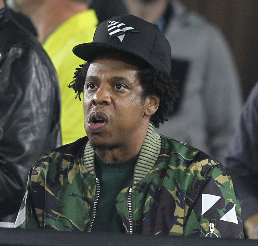 Jay-Z at the Los Angeles Rams game. The Los Angeles Rams defeated the ...