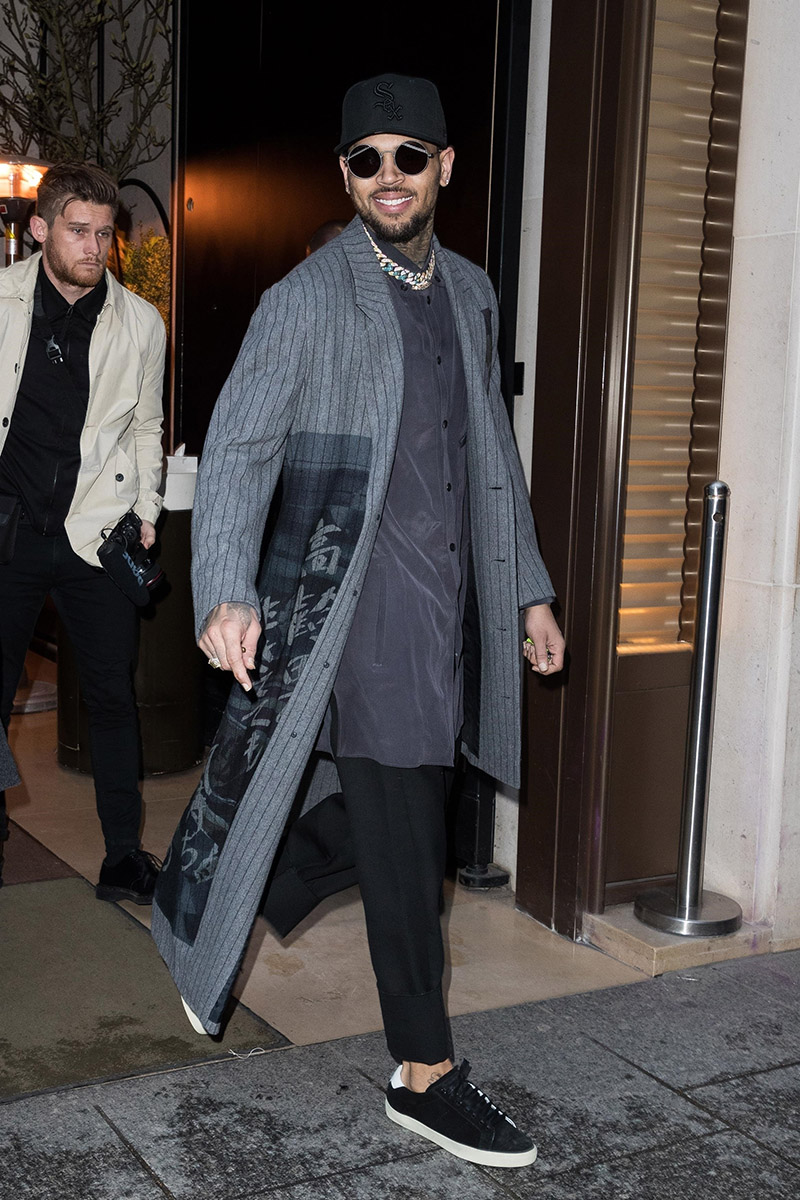 Bron brought out the grill at the Louis Vuitton fashion show in