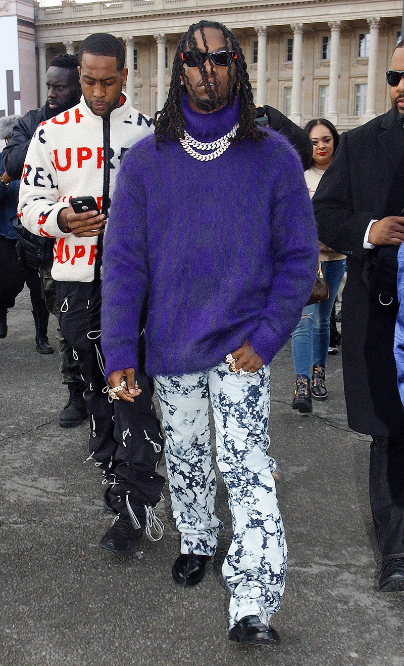 Gunna attending the Louis Vuitton Menswear Fall/Winter 2019-2020