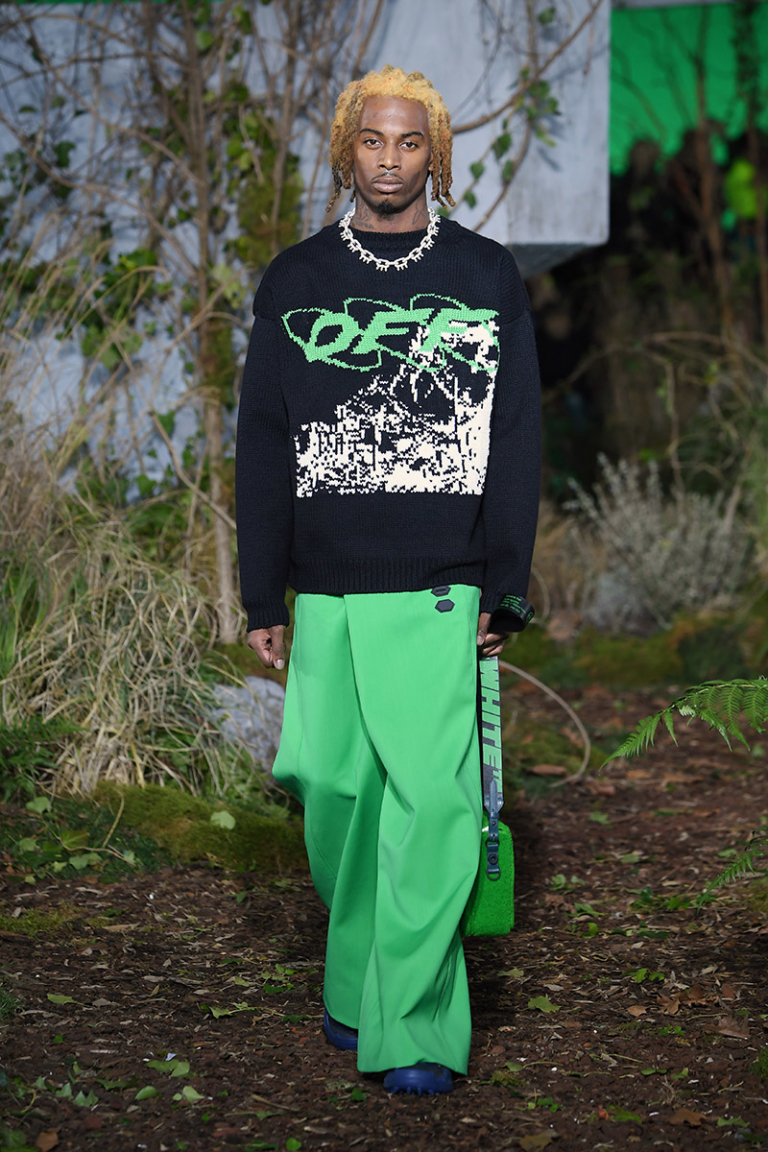 Rapper Playboi Carti walks the runway during Off-White Menswear Fall ...