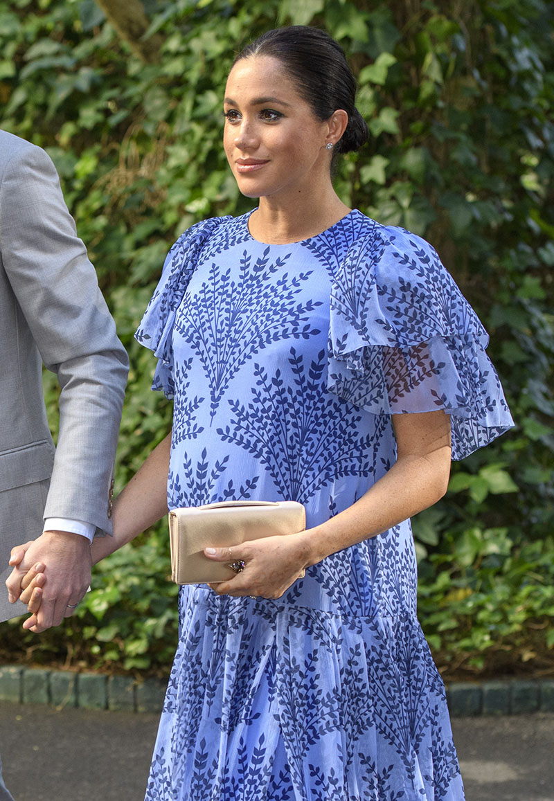 Celeb Fashion: Meghan Markle wears blue Carolina Herrera gown for