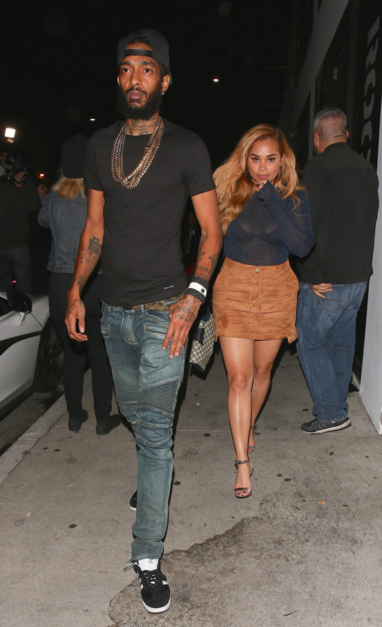 Nipsey Hussle And Girlfriend Lauren London Enjoy A Date Night At Catch La Despite Separating