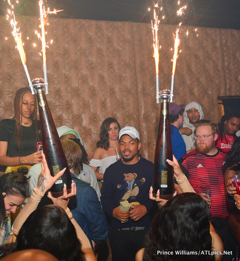 Boxer Gervonta Davis and Ari Fletcher celebrates Chance The Rapper and