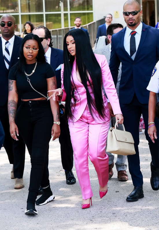 PICS: Cardi B Arrives At Queens, NY Courthouse Wearing Hot Pink