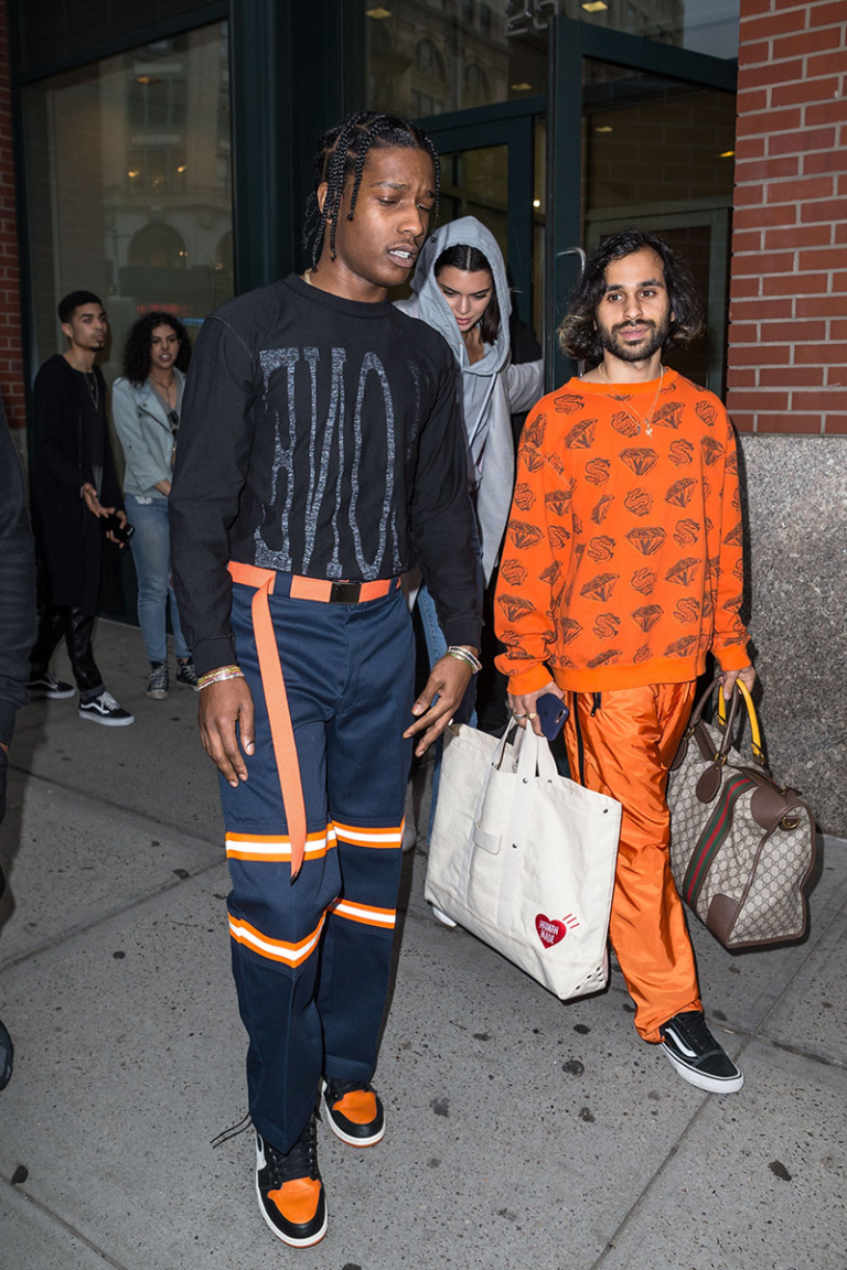 ASAP Rocky smokes as he walks on the streets of New York City, New York ...