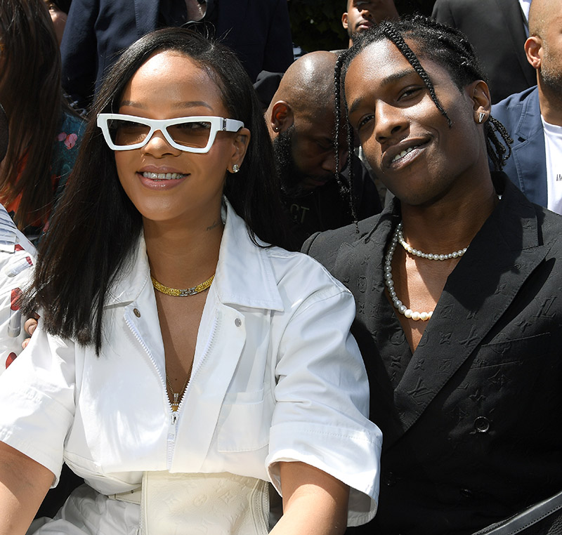 Rihanna attends the Louis Vuitton Menswear Spring/Summer 2019 show