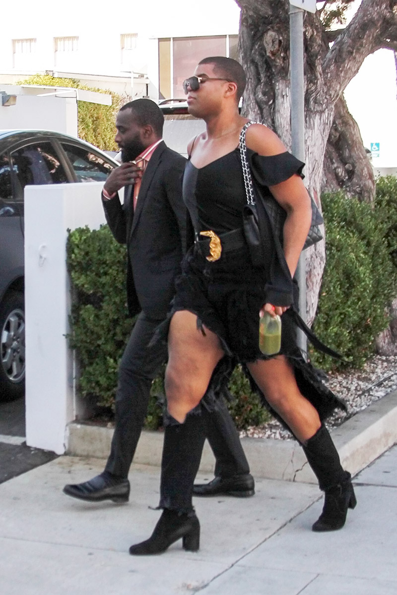 EJ Johnson was spotted shopping at Chanel in Beverly Hills, CA with his bod...