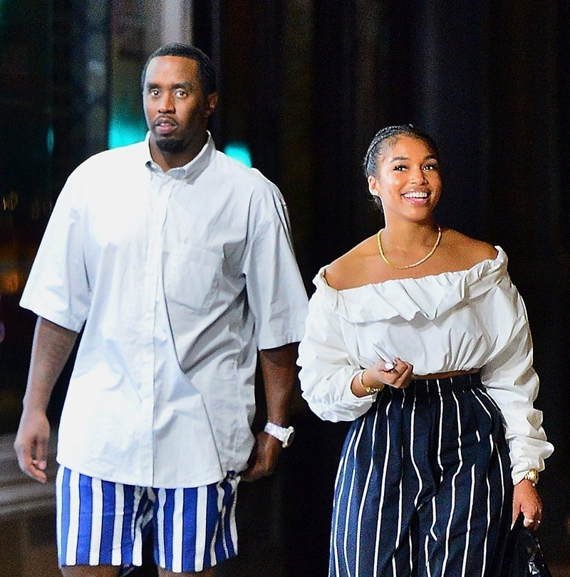 PICS: Sean Combs and Lori Harvey Wear Matching Outfits As They Take