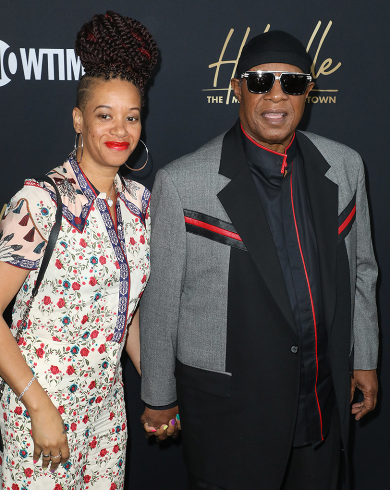 Tomeeka Robyn Bracy, Stevie Wonder attend the Premiere of Showtime’s ...