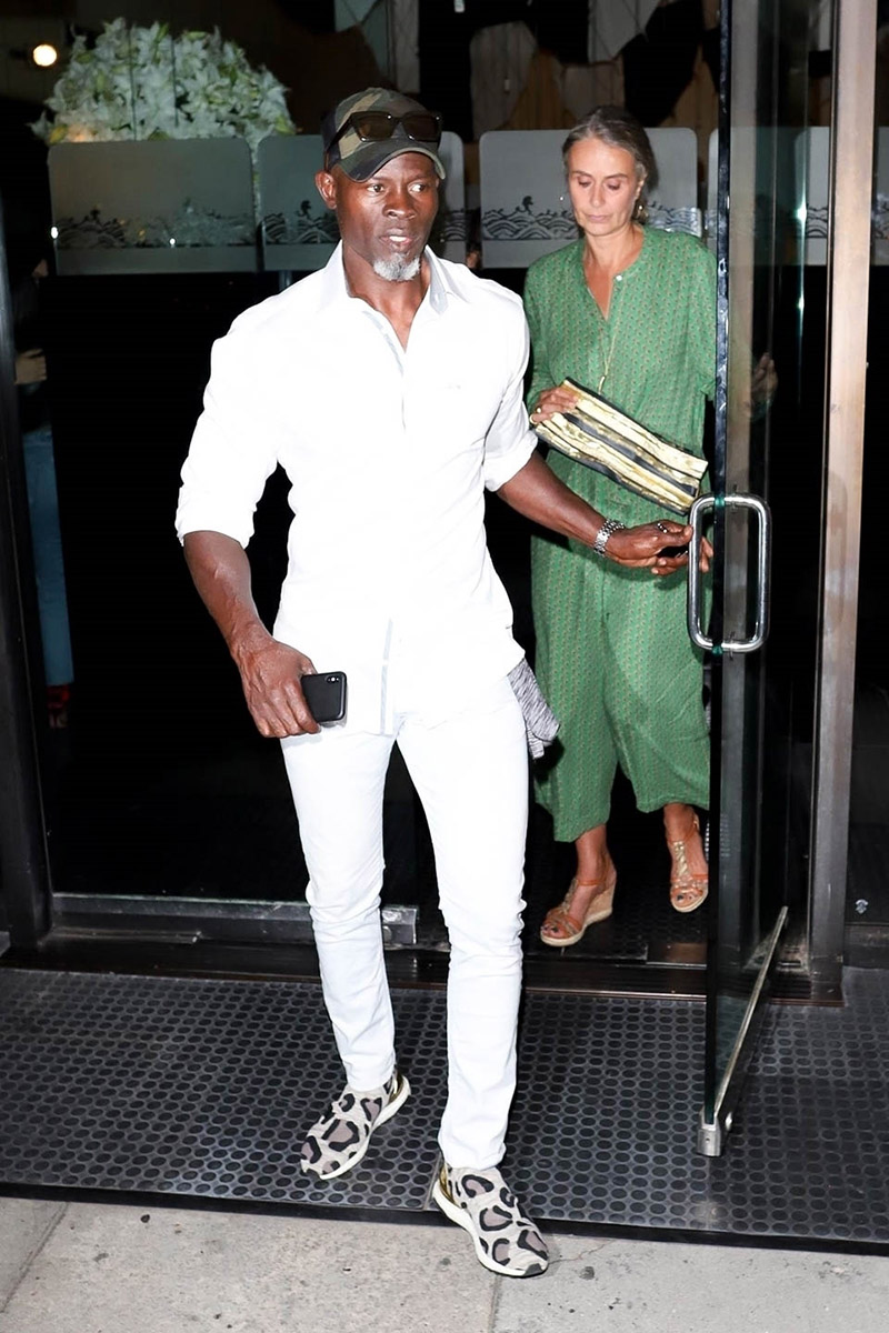 Djimon Hounsou steps out for a dinner date at Mr. Chow in