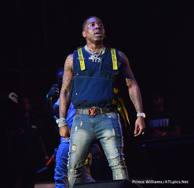 YFN Lucci onstage at Streetz Fest in Atlanta. (Photo by Prince Williams ...