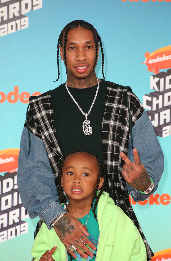 Tyga and son King Cairo Stevenson attend Nickelodeon’s 2019 Kids ...