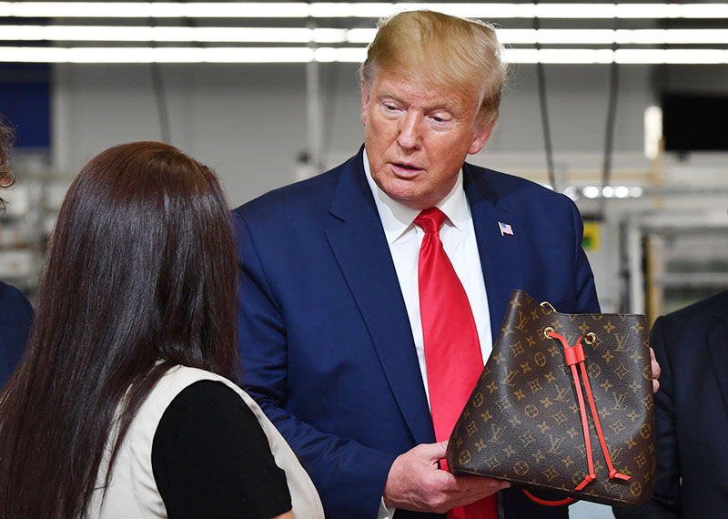 Video: President Donald Trump, Ivanka Trump Attend Louis Vuitton Factory  Ribbon-Cutting Ceremony – WWD