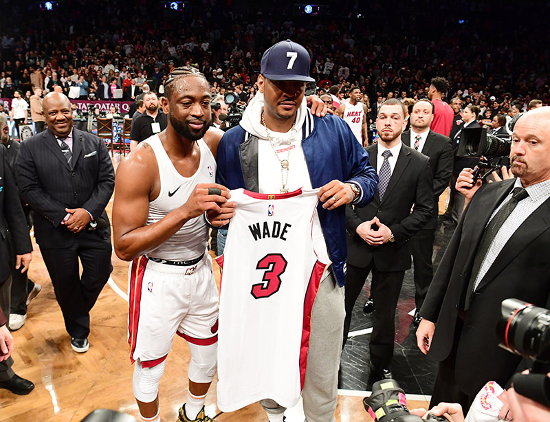 Sports: LeBron James, Dwyane Wade Celebrate Carmelo Anthony’s Return to ...