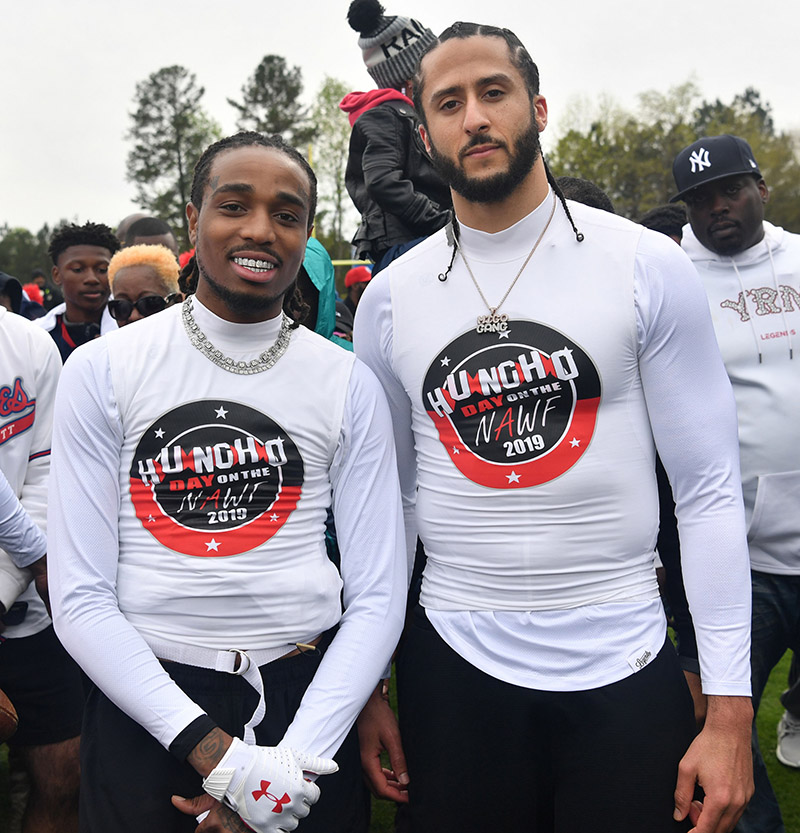 Colin Kaepernick lands in Atlanta; Quavo, Antonio Brown may participate in  workout