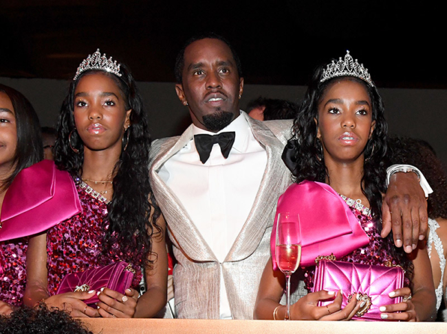 Jessie James Combs, Sean Combs, and D’Lila Star Combs attend Sean Combs