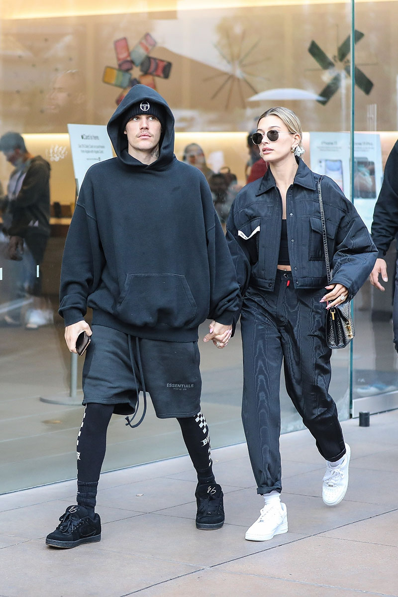 Justin And Hailey Bieber Wear Matching Outfits To Shop At The Grove Sandra Rose